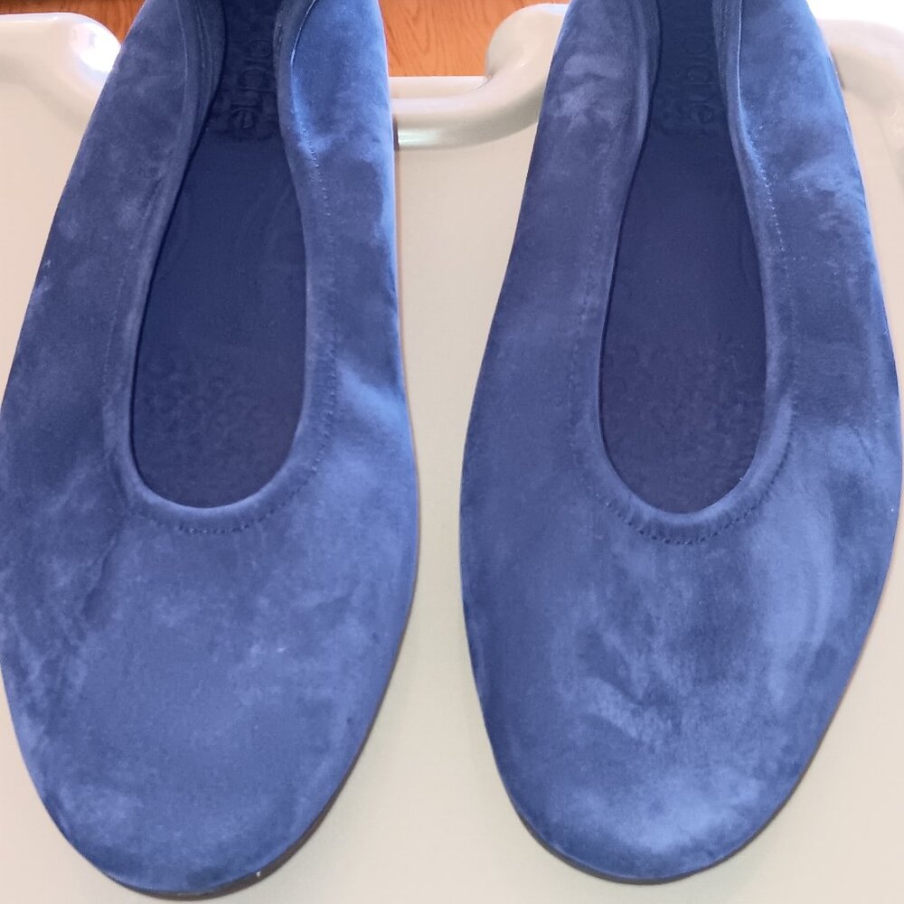 Arche Blue Nubuck Leather Ballet Flats 38/8